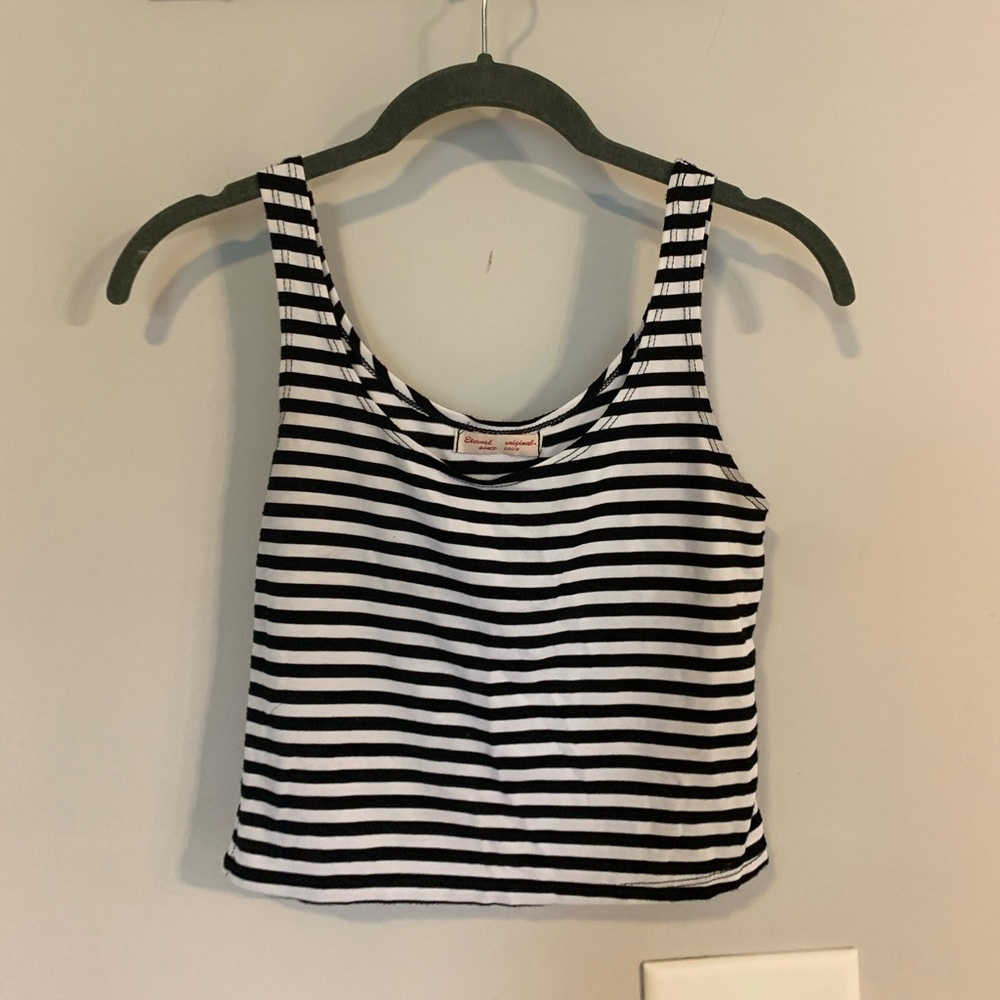 Striped Cropped Tank